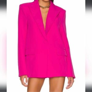 Camila Coelho oversized single button hot pink Blazer size small
